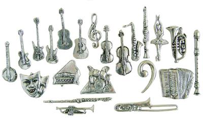 Pewter Pin Badge Piano